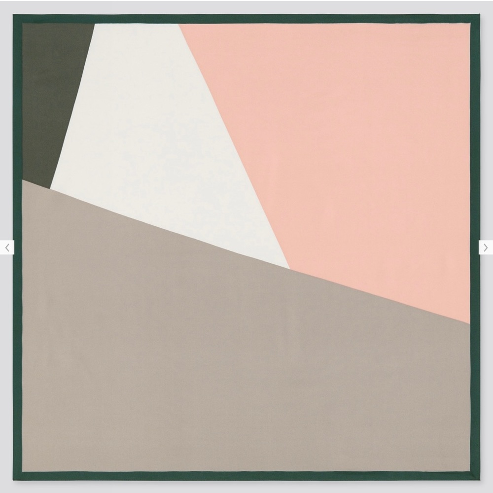 Uniqlo color block print scarf